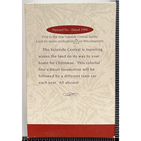 1994 HALLMARK KEEPSAKE ORNAMENT QX531-6 YULETIDE CENTRAL TRAIN TIN - Picture 2 of 10